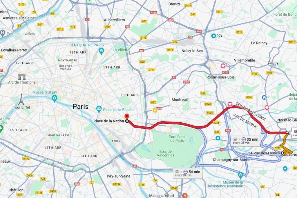 Charme & Confort T2 Lumineux Entre Paris And Disney Villiers-sur-Marne Eksteriør bilde